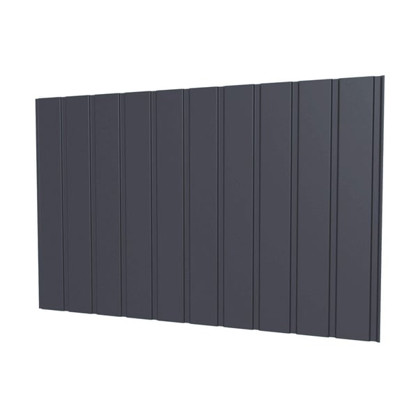 Trapezblech T7M Wand Graphitgrau RAL 7024, 0,50 mm Stahl, 25 µm Polyesterbeschichtung, Hauptansicht
