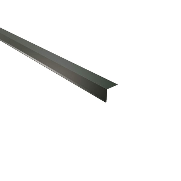 Traufenblech Stahl 0,75 mm Chromoxidgrün (RAL 6020) mit 95° Winkel, Hauptansicht