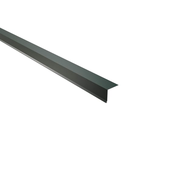 Traufenblech 5x5 cm Moosgrün (RAL 6005) aus 0,50 mm Stahl mit 95 Grad Winkel