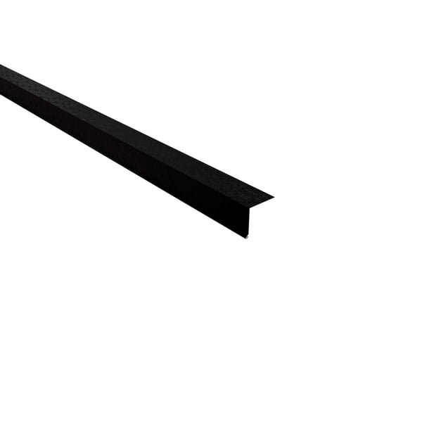 Traufenblech Tiefschwarz RAL 9005, 0,50 mm Stahl, 80 µm Shimoco Beschichtung, Hauptansicht