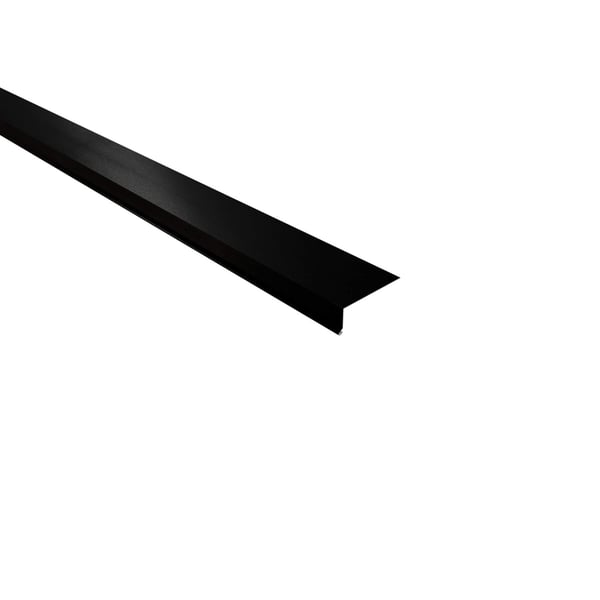 Traufenblech Stahl 0,50 mm Schwarz, 35 µm Mattpolyester, Hauptansicht schräg von oben