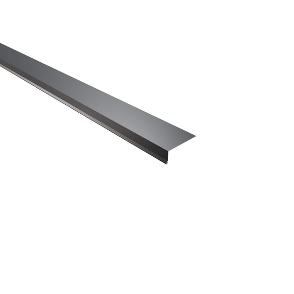 Traufenblech aus anthrazitgrauem Stahl, 0,50 mm stark, 60 µm Puramid beschichtet, Hauptansicht