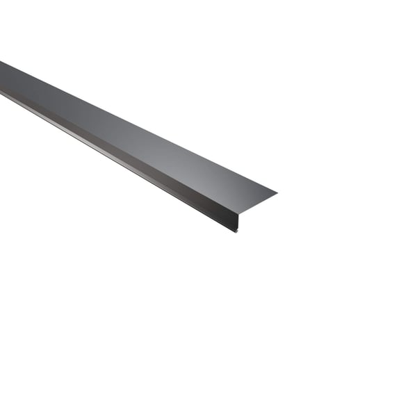 Traufenblech Aluminium Anthrazitgrau (RAL 7016), 0,70 mm, Hauptansicht schräg von oben