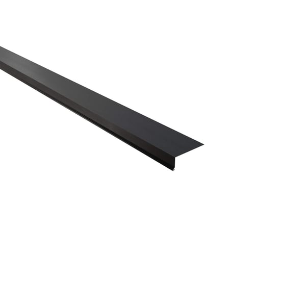 Traufenblech Stahl 0,50 mm dunkelgrau, 35 µm Mattpolyester, schraeg von oben