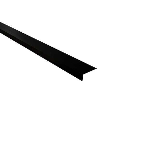 Traufenblech Stahl 0,50 mm Schwarz, 35 µm Mattpolyester, Hauptansicht schraeg von oben