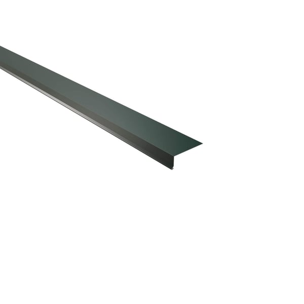 Traufenblech Aluminium moosgrün, 0,70 mm Stärke, 95 Grad Winkel, Hauptansicht
