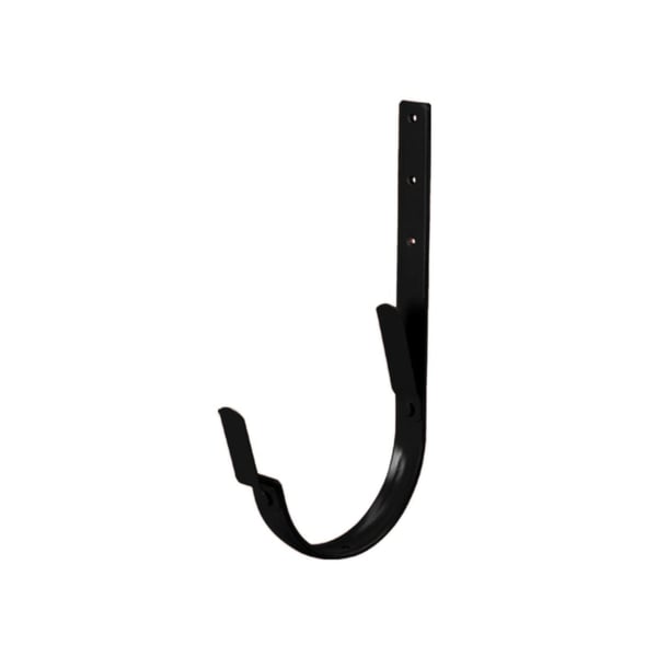 Universal Rinnenhalter Feder/Feder aus tiefschwarzem Stahl (RAL 9005) mit Polyurethan-Beschichtung