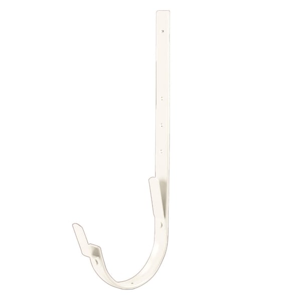 Universal Rinnenhalter Feder/Feder aus Stahl, Reinweiß (RAL 9010), 50 µm Polyurethan beschichtet