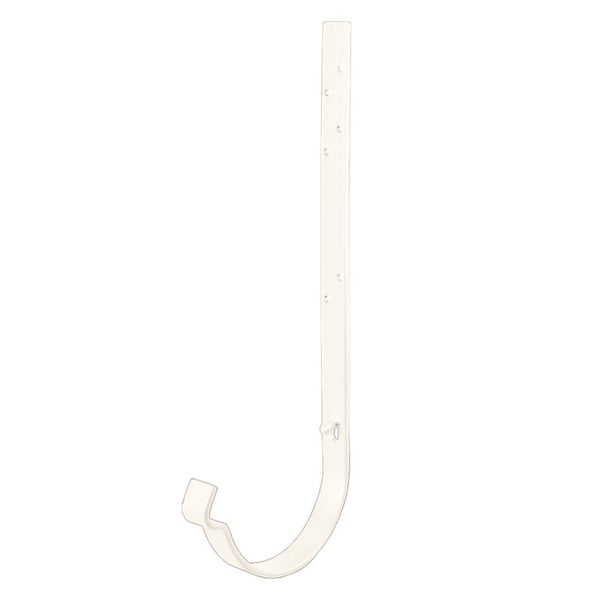 Universal Rinnenhalter aus Stahl, reinweiß (RAL 9010) mit Polyurethan-Beschichtung, freigestellt