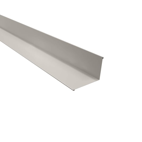 Wandanschluss aus Stahl, 0,50 mm, Reinweiß RAL 9010, 25 µm Polyesterbeschichtung