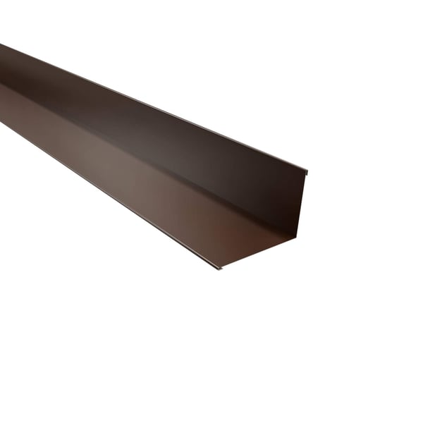 Wandanschluss Nussbraun RAL 8011 aus Stahl 0,75 mm mit 25 µm Polyester Beschichtung, Hauptansicht