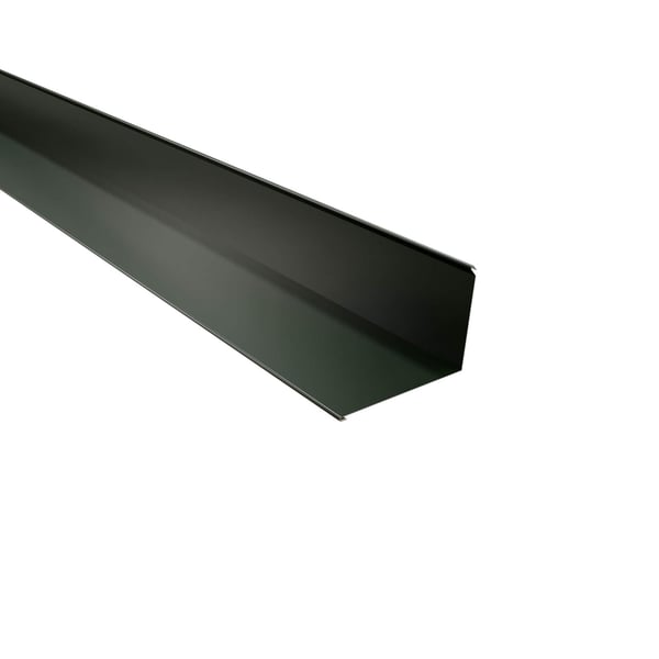 Wandanschluss Chromoxidgrün (RAL 6020) aus Stahl, 0,63 mm, 95° Winkel, Hauptansicht