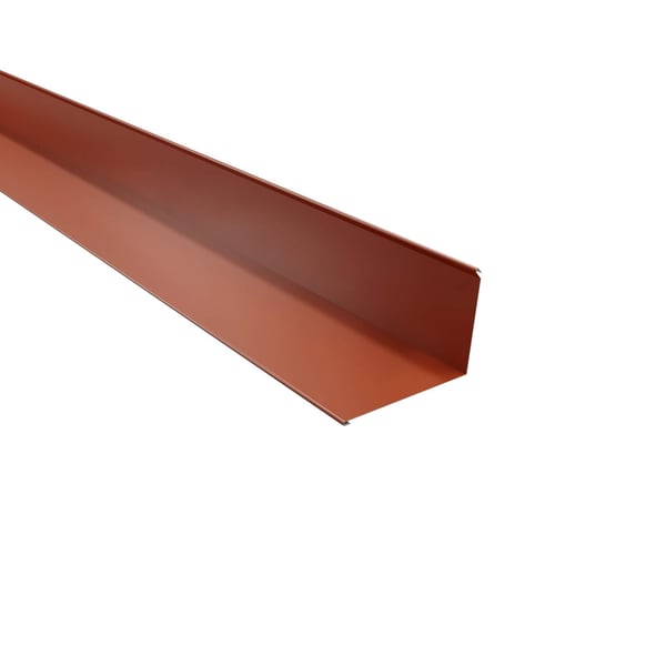 Wandanschluss Kupferbraun RAL 8004 aus Stahl 0,63 mm mit 25 µm Polyesterbeschichtung, Hauptansicht