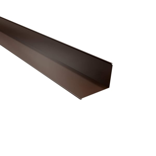 Wandanschluss Nussbraun RAL 8011 aus Stahl 0,75 mm mit 25 µm Polyesterbeschichtung, Hauptansicht