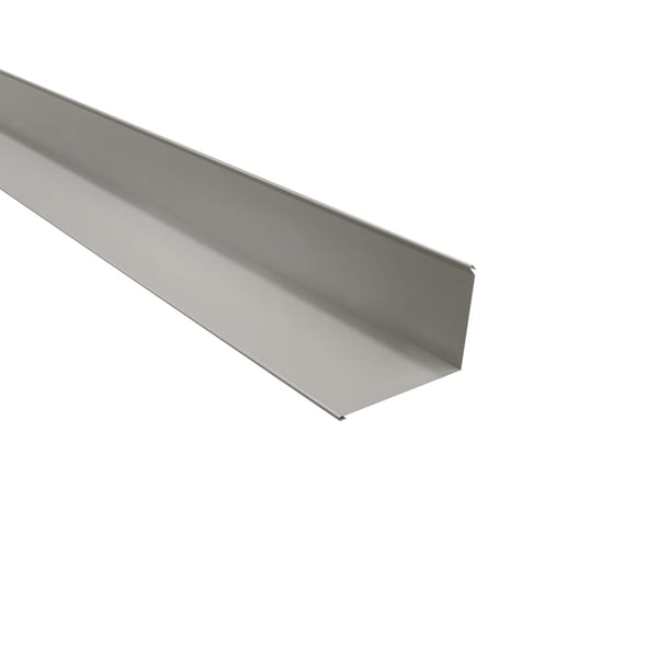 Wandanschluss Aluminium RAL 9006, 0,70 mm, schraeg von oben