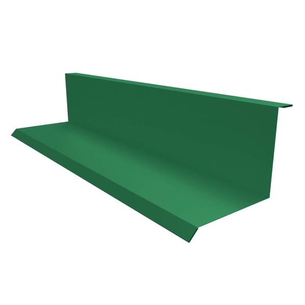Wandanschluss Typ 1 aus Stahl, 0,50 mm, Minzgrün (RAL 6029), 25 µm Polyester-Beschichtung