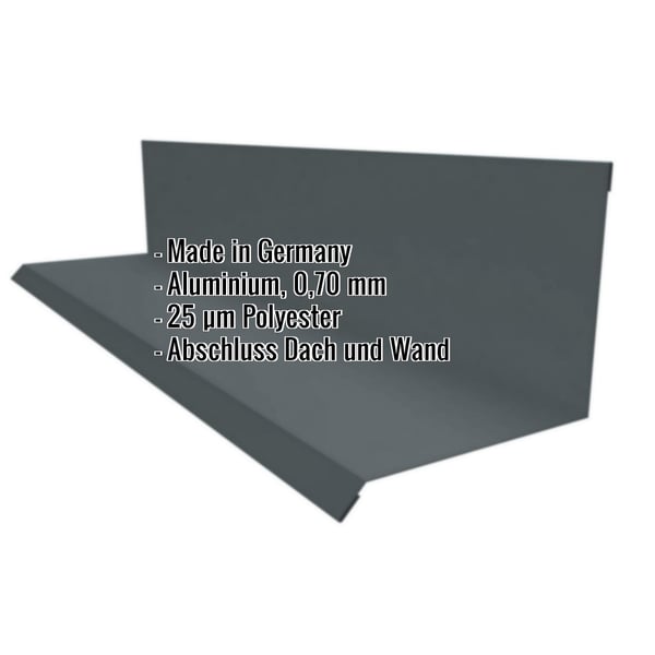Wandanschluss Typ 2 Aluminium Anthrazitgrau mit eingeblendeten Produktdetails