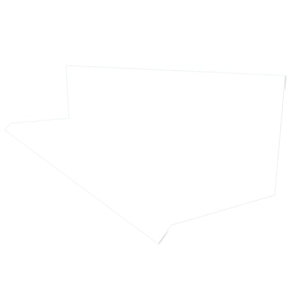 Wandanschluss Typ 2, 10 cm x 11 cm x 2,00 m, 90 Grad, Reinweiß RAL 9010, freigestellt