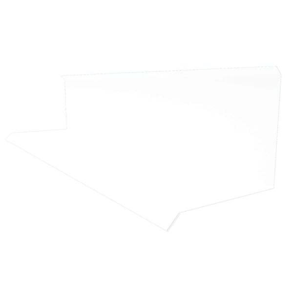 Wandanschluss Typ 3 aus Stahl 0,50 mm, Reinweiß RAL 9010, 25 µm Polyester Beschichtung, Hauptansicht