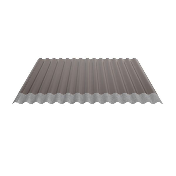 Wellblech 18/1064 Nussbraun mit Anti-Tropf Vlies 1000 g/m² auf der Unterseite, Hauptansicht