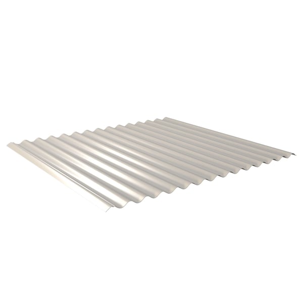 Wellblech 18/1064 Grauweiß (RAL 9002) aus Stahl 0,75 mm, Hauptansicht von oben