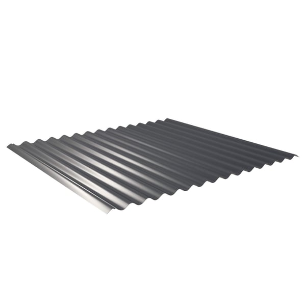 Wellblech 18/1064 Aluminium 0,70 mm Anthrazitgrau (RAL 7016) mit 25 µm Polyesterbeschichtung, Hauptansicht