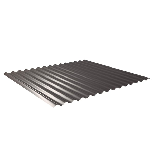 Wellblech 18/1064, schokoladenbraun RAL 8017, 0,63 mm Stahl, 25 µm Polyesterbeschichtung, Hauptansicht