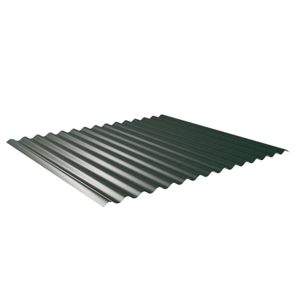 Wellblech 18/1064, Moosgrün RAL 6005, 0,50 mm Stahl, Weckman Puramid-Beschichtung, Hauptansicht