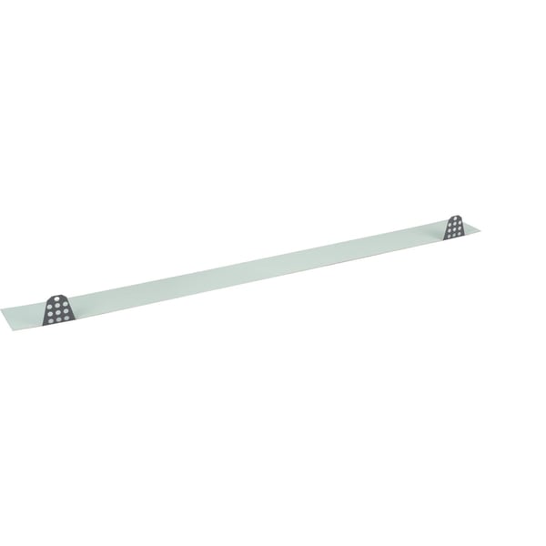 Zahnblech gelocht, anthrazitgrau, 0,75 mm Stahl, lange, schmale Ansicht mit zwei gelochten Enden