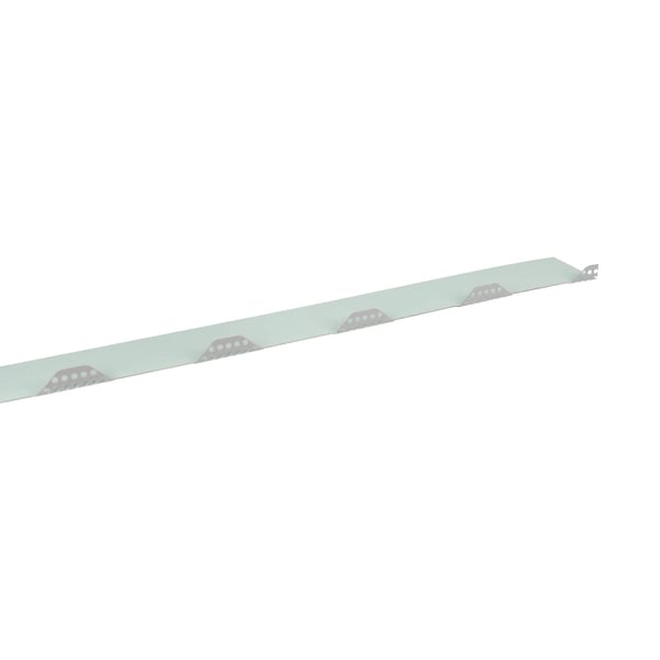 Zahnblech gelocht, weißaluminium, 0,75 mm Stahl, schräg von oben