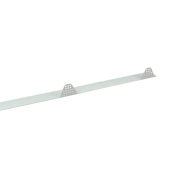 Zahnblech gelocht, Weißaluminium RAL 9006, 0,75 mm Stahl, Gesamtansicht freigestellt
