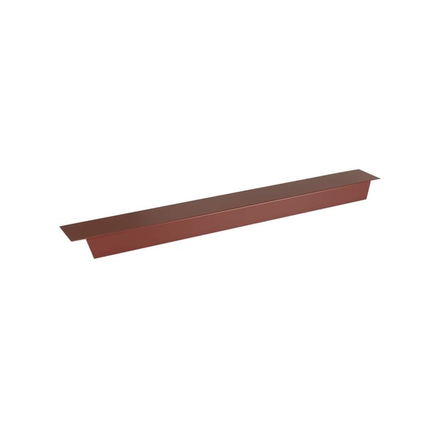 Zahnblech ungelocht, rotbraun RAL 8012, 0,75 mm Stahl, freigestellt auf weissem Hintergrund