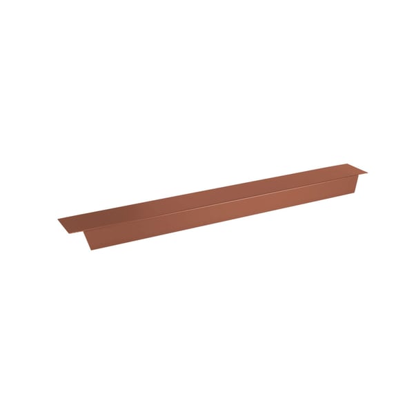 Zahnblech ungelocht, Kupferbraun RAL 8004, 0,75 mm Stahl, freigestellt, Hauptansicht