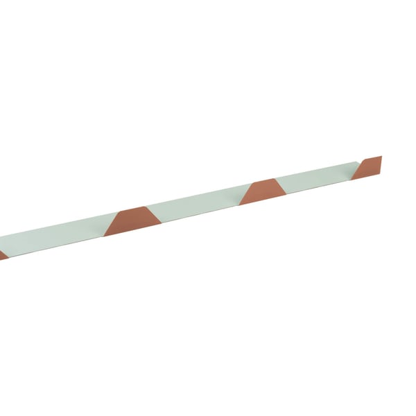 Zahnblech ungelocht, 0,75 mm Stahl Kupferbraun RAL 8004, Seitenansicht