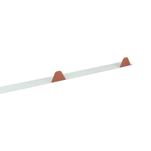 Zahnblech ungelocht, Stahl 0,75 mm, Kupferbraun RAL 8004, Detailansicht der Profilform