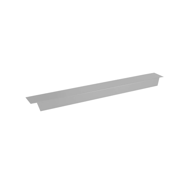 Zahnblech ungelocht, Stahl 0,75 mm, Weißaluminium RAL 9006, freigestellt