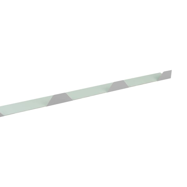 Zahnblech ungelocht aus Stahl 0,75 mm Weißaluminium RAL 9006, Detailansicht