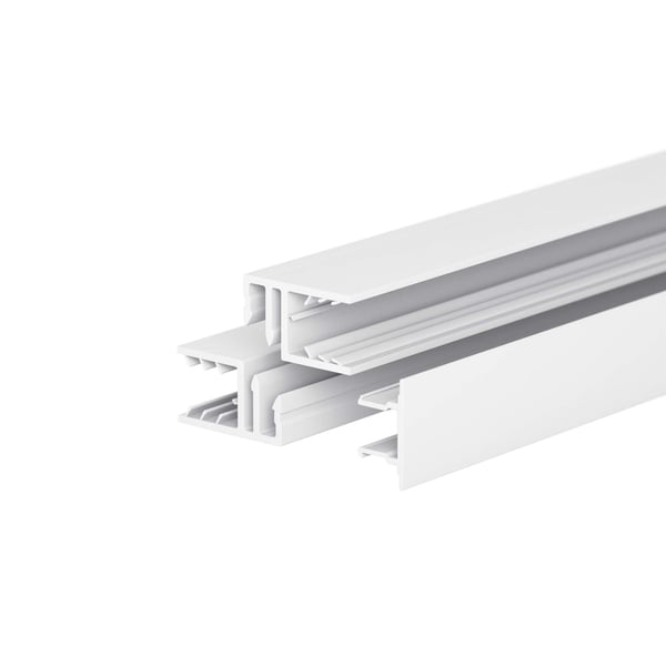 Zevener Sprosse Randprofil 16 mm aus weißem PVC, Detailansicht der inneren Profilstege