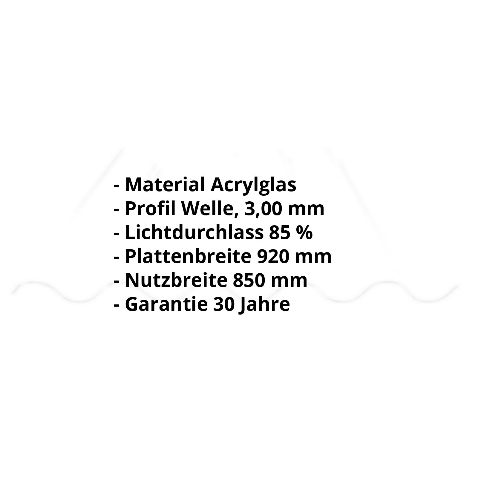 Acrylglas Wellplatte | 177/51 Profil 5 | 3,00 mm | Klar | 1250 mm #2