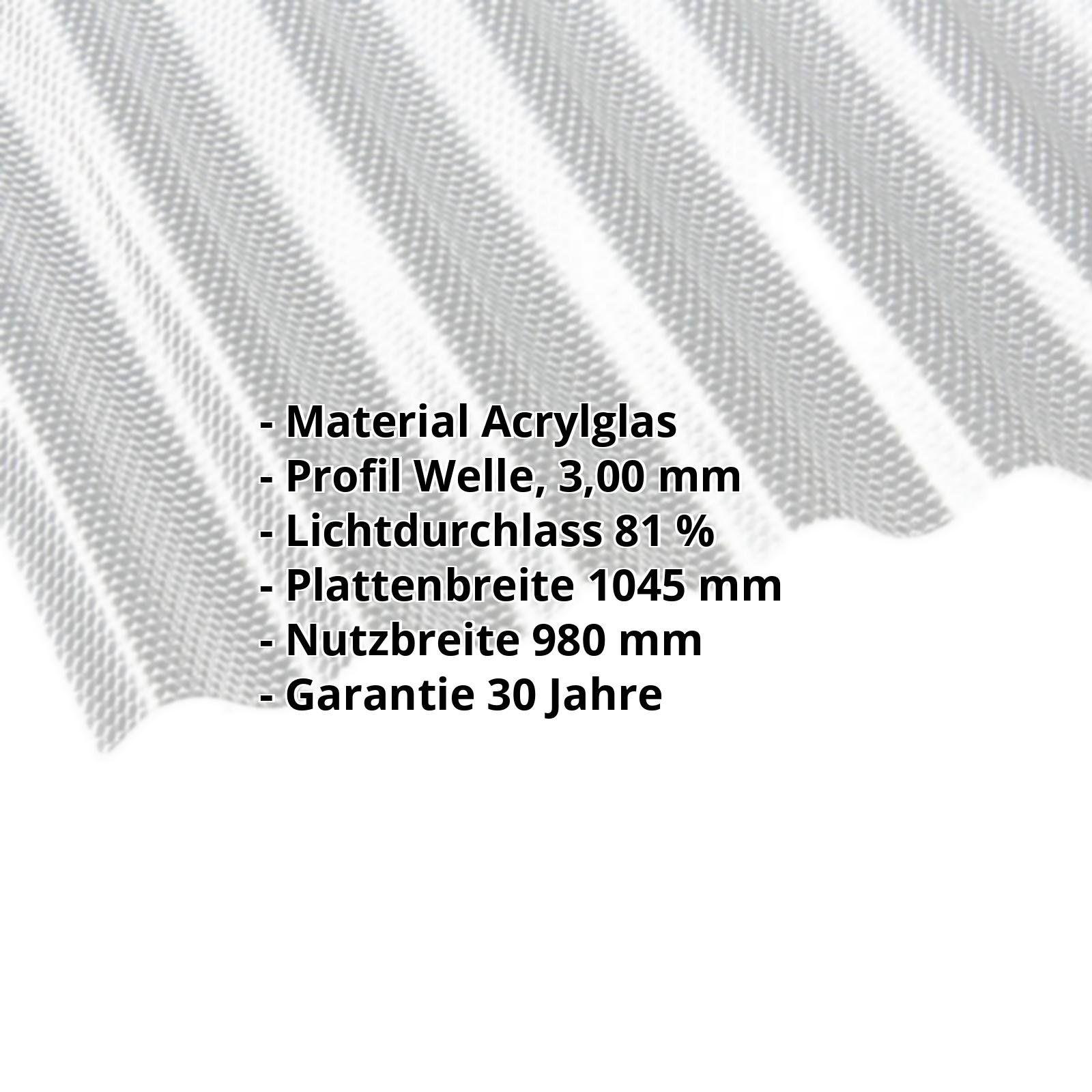 Acrylglas Wellplatte | 76/18 | 3,00 mm | Klar | Wabenstruktur | 2000 mm #2