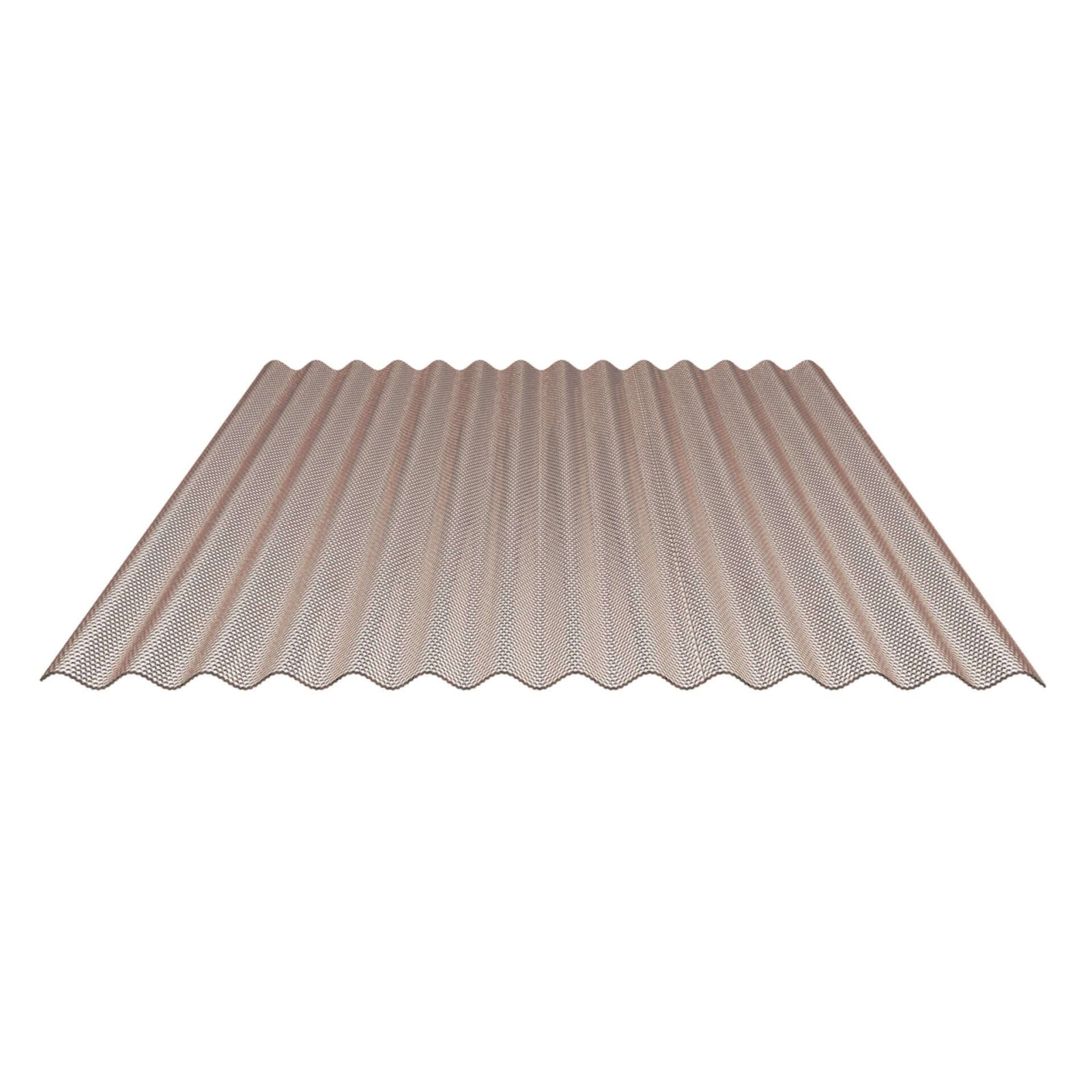 Polycarbonat Wellplatte | 76/18 | 2,80 mm | Bronze | Wabenstruktur | 500 mm