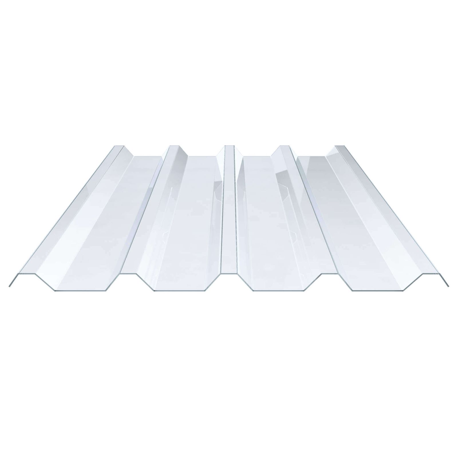 PVC Spundwandplatte | 250/50 | 1,50 mm | Klarbläulich | 500 mm