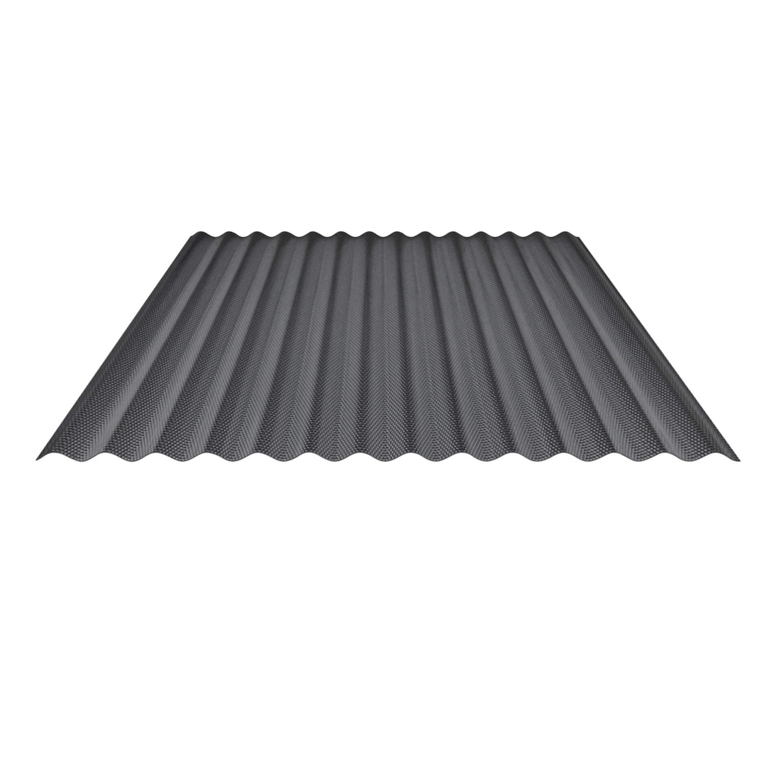 PVC Wellplatte | 76/18 | 2,50 mm | Grau | Wabenstruktur | 2000 mm