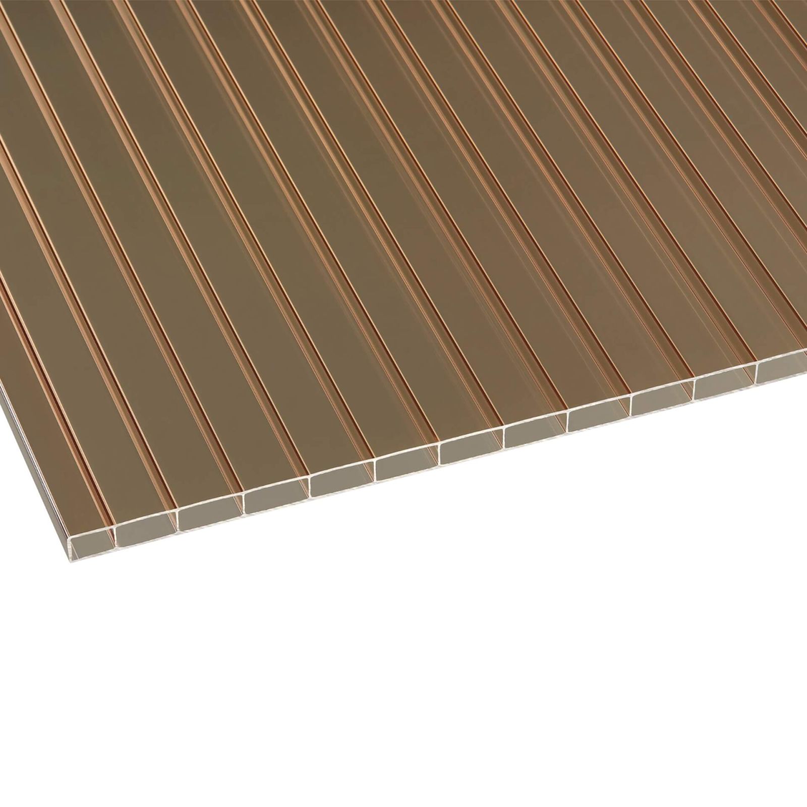 Acrylglas Stegdoppelplatte | 16 mm | Breite 980 mm | Bronze | AntiDrop | 2000 mm #1