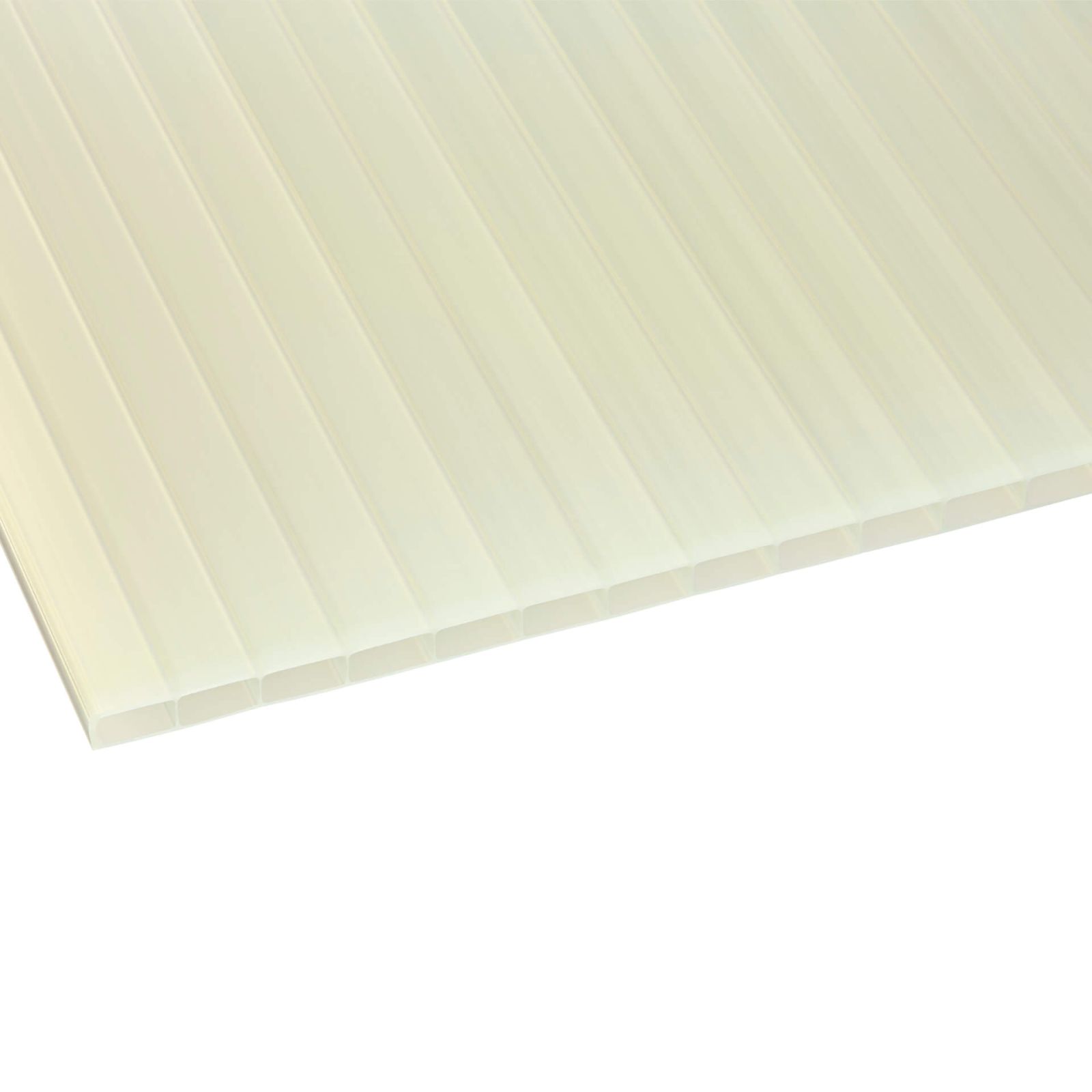 Acrylglas Stegdoppelplatte | 16 mm | Breite 980 mm | Opal Weiß / Gold | AntiDrop | Temperaturreduzierend | 2000 mm #1