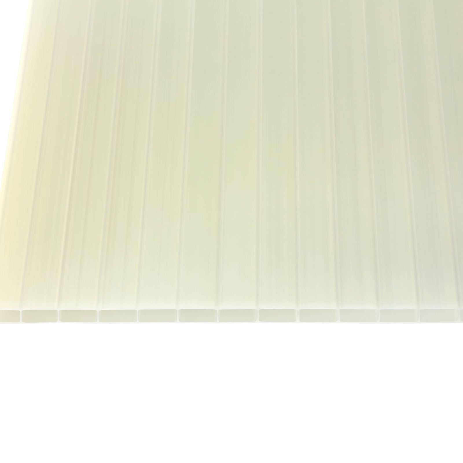 Acrylglas Stegdoppelplatte | 16 mm | Breite 980 mm | Opal Weiß / Gold | AntiDrop | Temperaturreduzierend | 2000 mm #4