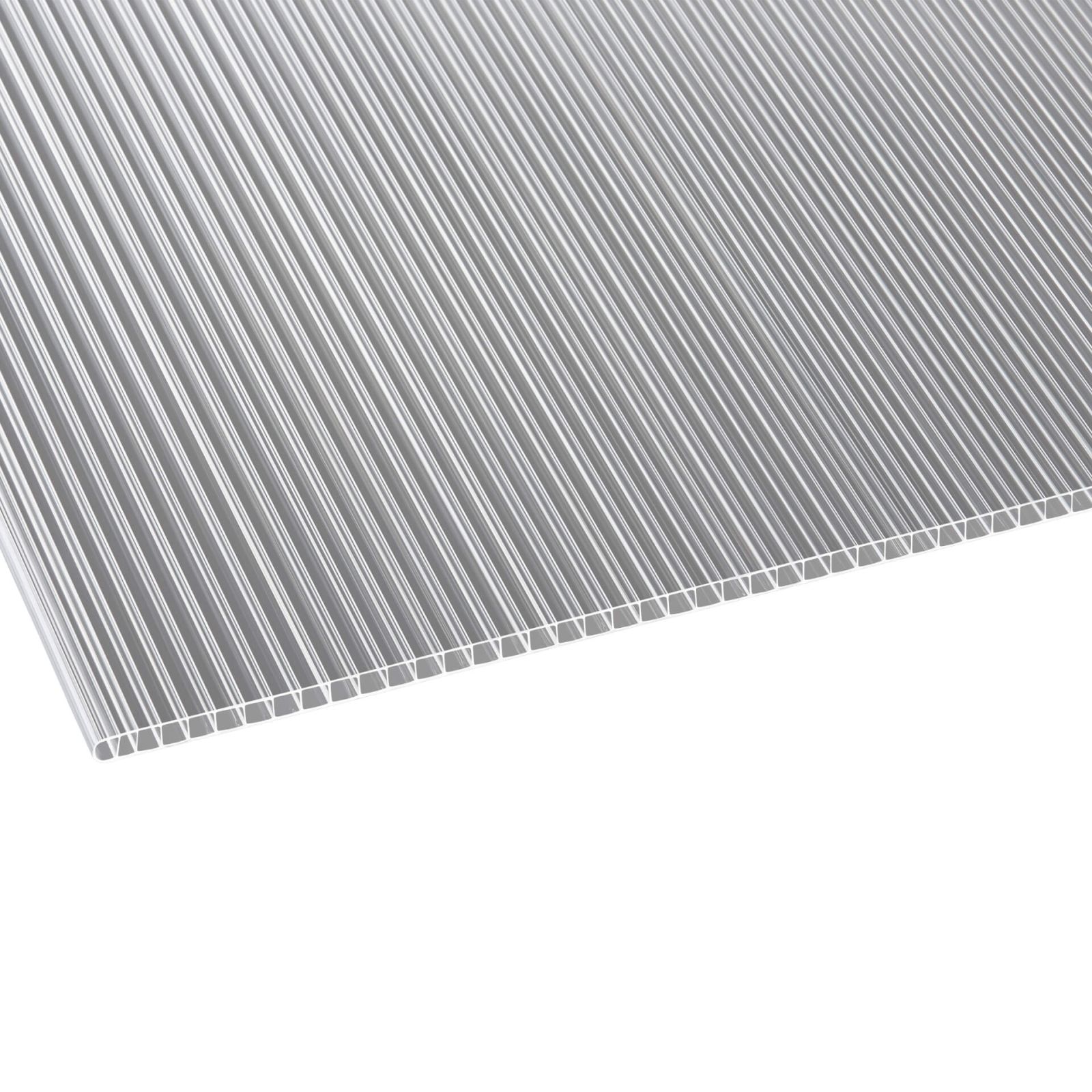 Polycarbonat Doppelstegplatte | 10 mm | Breite 1050 mm | Klar | Beidseitiger UV-Schutz | 2000 mm #1