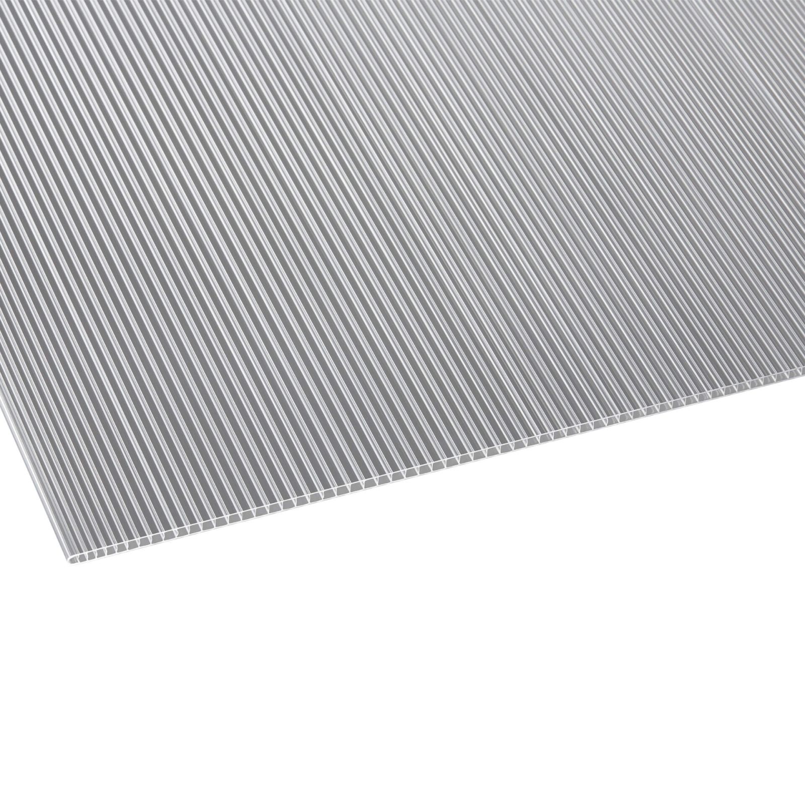 Polycarbonat Doppelstegplatte | 6 mm | Breite 2100 mm | Klar | Beidseitiger UV-Schutz | 2000 mm #1