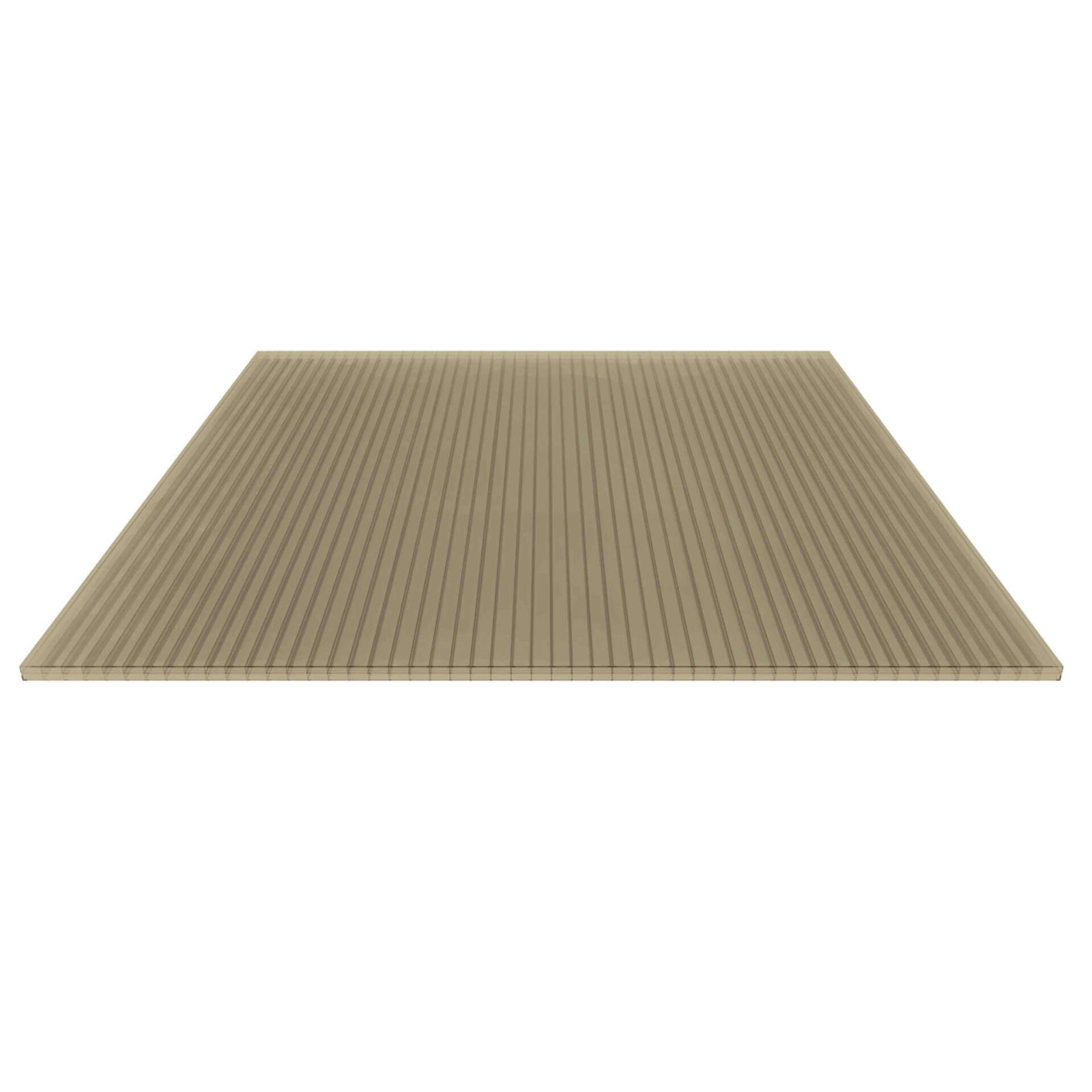 Polycarbonat Stegplatte | 16 mm | Breite 1200 mm | Bronze | 500 mm #1