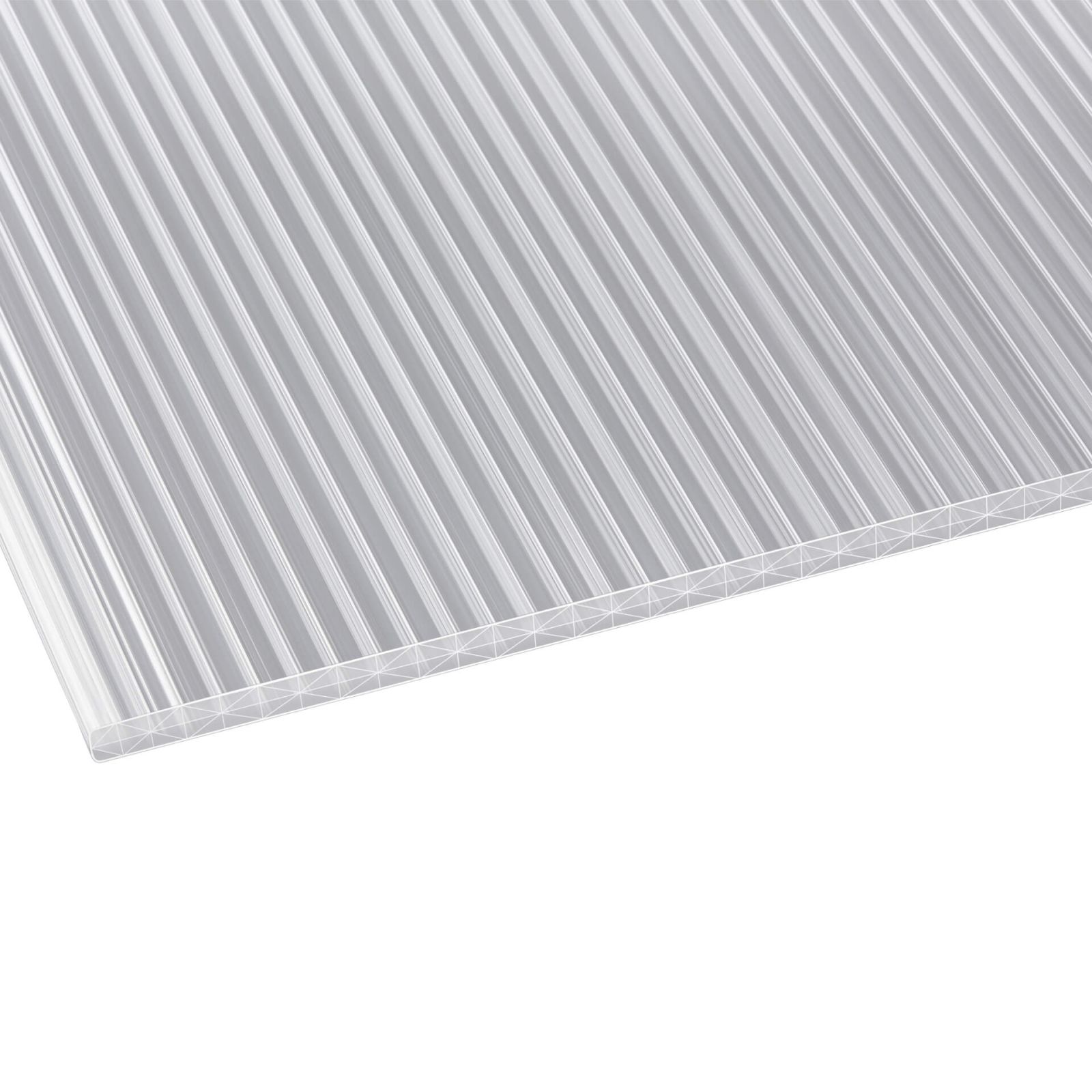 Polycarbonat Stegplatte | 16 mm | Breite 980 mm | Klar | Extra stark | 2000 mm